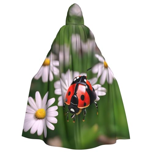 YQxwJL Marienkäfer Gänseblümchen Druck Karneval Umhang Robe Umhang Zauberer Kapuzenumhang für Erwachsene Halloween Cosplay Kostüme YQxwJL Marienkäfer Gänseblümchen Druck Karneval Umhang Robe Umhang Zauberer Kapuzenumhang für Erwachsene Halloween Cosplay Kostüme von YQxwJL