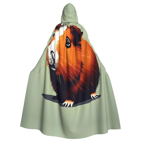YQxwJL Meerschweinchen-Illustrationsdruck, Wikinger-Kapuzenumhang, mittelalterlicher schwarzer Umhang mit Kapuze, Halloween, Renaissance-Umhang YQxwJL Meerschweinchen-Illustrationsdruck, Wikinger-Kapuzenumhang, mittelalterlicher schwarzer Umhang mit Kapuze, Halloween, Renaissance-Umhang von YQxwJL