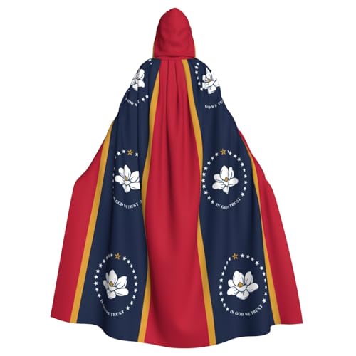 YQxwJL Mississippi Umhang mit Staatsflaggen-Druck, Karnevals-Umhang, Zauberer-Kapuzenumhang, für Erwachsene, Halloween, Cosplay-Kostüme YQxwJL Mississippi Umhang mit Staatsflaggen-Druck, Karnevals-Umhang, Zauberer-Kapuzenumhang, für Erwachsene, Halloween, Cosplay-Kostüme von YQxwJL