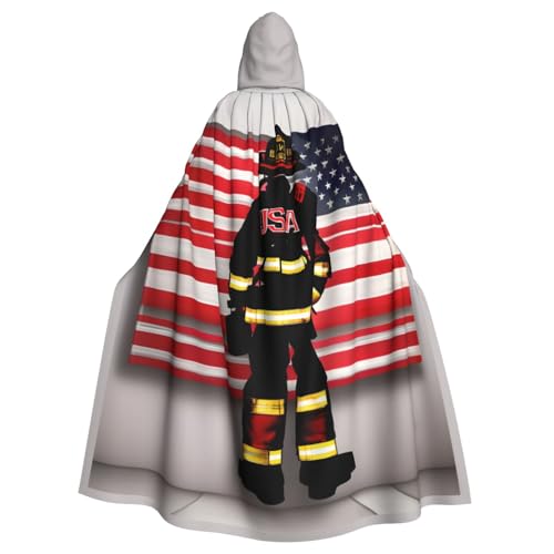 YQxwJL Mittelalterlicher Kapuzenumhang mit amerikanischer Flagge, Schwarz, für Halloween und Renaissance YQxwJL Mittelalterlicher Kapuzenumhang mit amerikanischer Flagge, Schwarz, für Halloween und Renaissance von YQxwJL