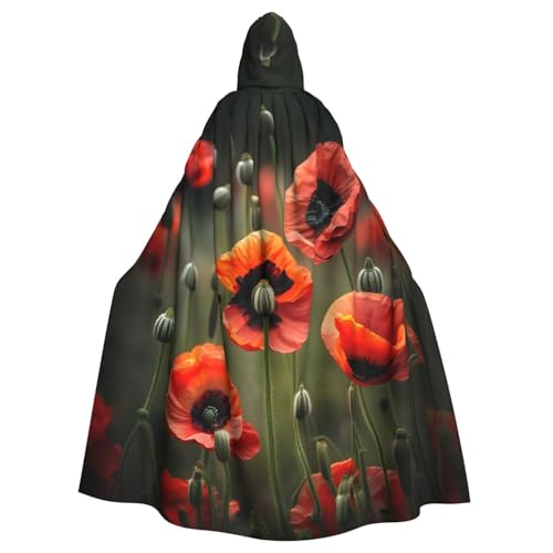 YQxwJL Mohnblumen-Druck, Karneval, Umhang, Zauberer, Kapuzenumhang, für Erwachsene, Halloween, Cosplay-Kostüme YQxwJL Mohnblumen-Druck, Karneval, Umhang, Zauberer, Kapuzenumhang, für Erwachsene, Halloween, Cosplay-Kostüme von YQxwJL