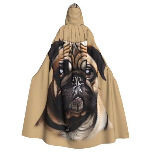 YQxwJL Mops-Hunde-Aufdruck, Karnevals-Umhang, Zauberer, Kapuzenumhang, für Erwachsene, Halloween, Cosplay-Kostüme YQxwJL Mops-Hunde-Aufdruck, Karnevals-Umhang, Zauberer, Kapuzenumhang, für Erwachsene, Halloween, Cosplay-Kostüme von YQxwJL