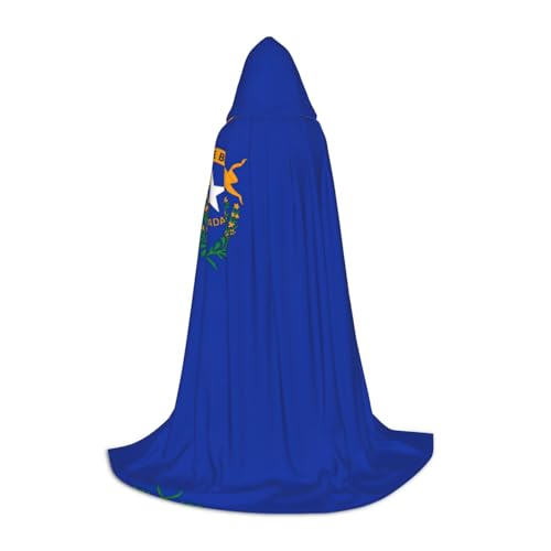 YQxwJL Nevada Staat Flagge Bedruckter Kapuzenumhang Uni Umhang Hexenumhang Vampir Umhang für Halloween Cosplay Kostüme von YQxwJL