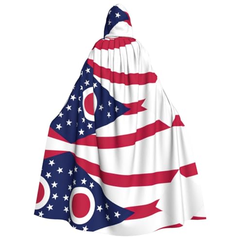 YQxwJL Ohio Umhang mit Kapuze, Hexenumhang, Horror-Umhang, Uni, Erwachsene, für Halloween, Cosplay-Kostüme von YQxwJL