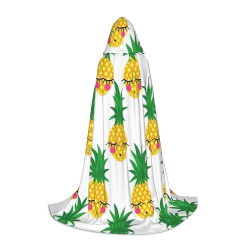 YQxwJL Pineapple1 Uni Kapuzenumhang, Hexen-Zauberer-Umhang, für Halloween, Cosplay, Party-Kostüm von YQxwJL