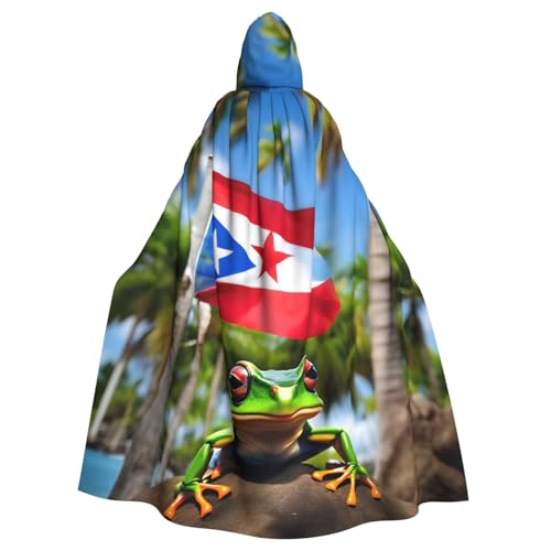 YQxwJL Puerto Rico Flaggen, Frosch, Palmen, Druck, Karneval, Umhang, Zauberer, Kapuzenumhang, für Erwachsene, Halloween, Cosplay-Kostüme YQxwJL Puerto Rico Flaggen, Frosch, Palmen, Druck, Karneval, Umhang, Zauberer, Kapuzenumhang, für Erwachsene, Halloween, Cosplay-Kostüme von YQxwJL