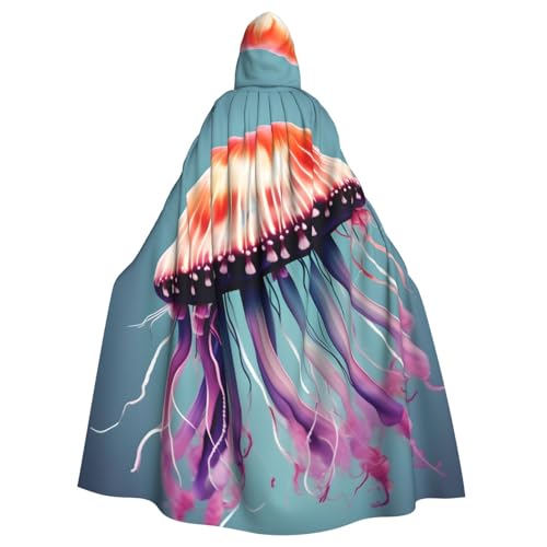YQxwJL Quallen Druck Karneval Umhang Robe Umhang Zauberer Kapuzenumhang für Erwachsene Halloween Cosplay Kostüme YQxwJL Quallen Druck Karneval Umhang Robe Umhang Zauberer Kapuzenumhang für Erwachsene Halloween Cosplay Kostüme von YQxwJL