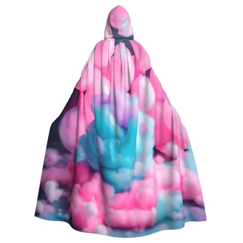 YQxwJL Rosafarbener Baumwoll-Süßigkeiten-Aufdruck, Karnevals-Umhang, Zauberer-Kapuzenumhang, für Erwachsene, Halloween, Cosplay-Kostüme YQxwJL Rosafarbener Baumwoll-Süßigkeiten-Aufdruck, Karnevals-Umhang, Zauberer-Kapuzenumhang, für Erwachsene, Halloween, Cosplay-Kostüme von YQxwJL