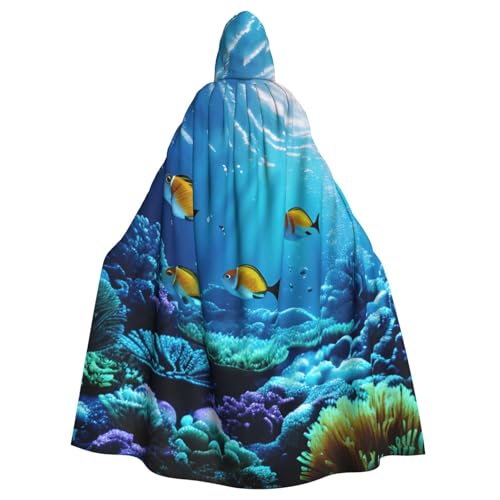 YQxwJL Ruhiger Unterwasserlandschaft Druck Karneval Umhang Robe Umhang Zauberer Kapuzenumhang für Erwachsene Halloween Cosplay Kostüme YQxwJL Ruhiger Unterwasserlandschaft Druck Karneval Umhang Robe Umhang Zauberer Kapuzenumhang für Erwachsene Halloween Cosplay Kostüme von YQxwJL