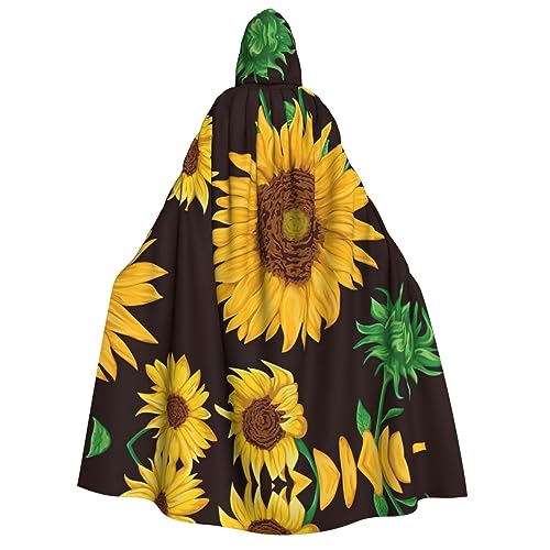 YQxwJL Schöner Sonnenblumen-Umhang mit langer Kapuze, Uni, mit Kapuze, Halloween, Weihnachten, Kostüme, Partyumhang YQxwJL Schöner Sonnenblumen-Umhang mit langer Kapuze, Uni, mit Kapuze, Halloween, Weihnachten, Kostüme, Partyumhang von YQxwJL