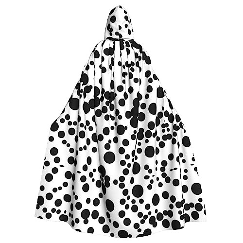 YQxwJL Schwarz & Weiß Big Dot Print Wikinger Kapuzenumhang Mittelalter Schwarzer Umhang mit Kapuze Halloween Renaissance Umhang Kostüm YQxwJL Schwarz & Weiß Big Dot Print Wikinger Kapuzenumhang Mittelalter Schwarzer Umhang mit Kapuze Halloween Renaissance Umhang Kostüm von YQxwJL