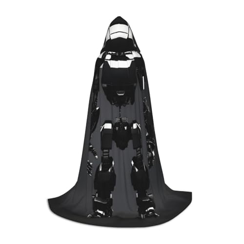 YQxwJL Schwarzer Roboteraufdruck, Kapuzenumhang, lang, Halloween-Umhang, Kostüme, Kapuzenumhang, Maskerade YQxwJL Schwarzer Roboteraufdruck, Kapuzenumhang, lang, Halloween-Umhang, Kostüme, Kapuzenumhang, Maskerade von YQxwJL