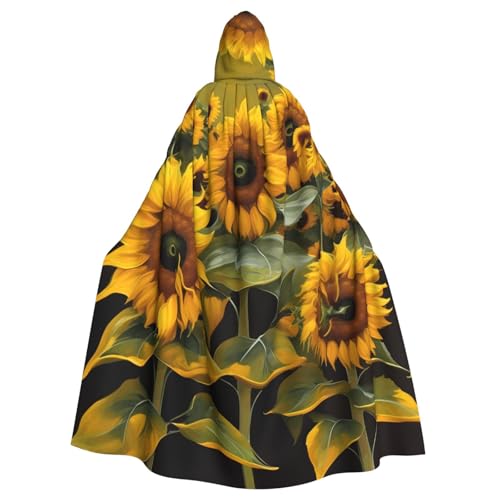 YQxwJL Sonnenblumen-Druck, Karneval, Umhang, Zauberer, Kapuzenumhang, für Erwachsene, Halloween, Cosplay-Kostüme YQxwJL Sonnenblumen-Druck, Karneval, Umhang, Zauberer, Kapuzenumhang, für Erwachsene, Halloween, Cosplay-Kostüme von YQxwJL
