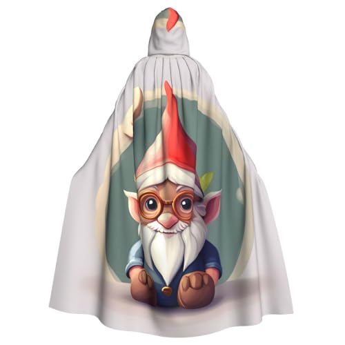 YQxwJL Süßer Zwergen-Druck, Karneval, Umhang, Zauberer, Kapuzenumhang, für Erwachsene, Halloween, Cosplay-Kostüme von YQxwJL