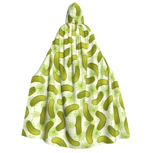 YQxwJL Sushi Dill Pickles Print Long Cape Uni Cloak With Hood Halloween Costume Cloak Adult Vampire Witch Cape von YQxwJL