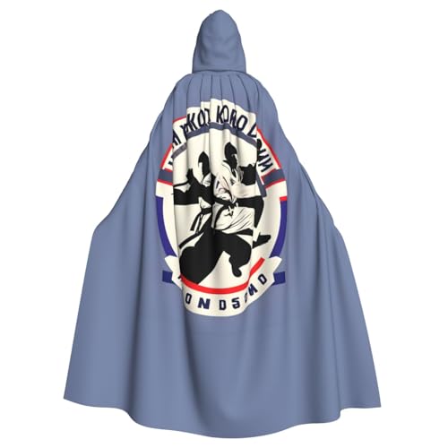 YQxwJL Taekwondo-Design-Druck, Uni, Kapuzenmantel, Hexen-Vampir-Zauberer-Robe für Halloween, Cosplay-Kostüme von YQxwJL