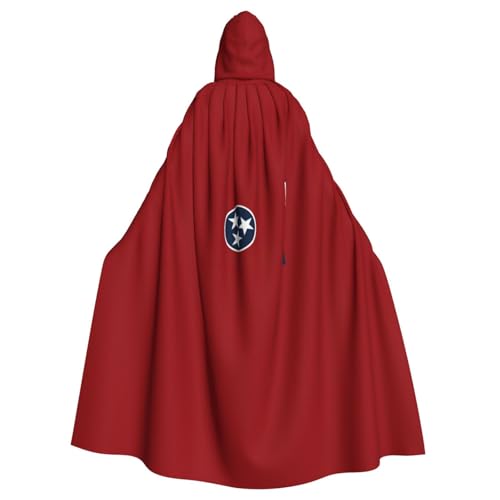 YQxwJL Tennessee Staatsflaggen-Druck, Uni-Kapuzenmantel, Hexen-Vampir-Zauberer-Robe für Halloween, Cosplay-Kostüme von YQxwJL