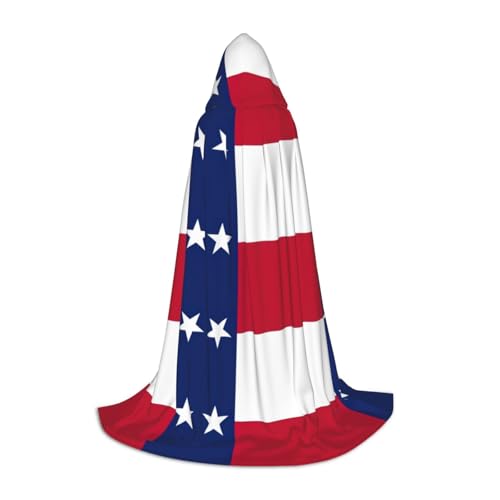 YQxwJL Texas Flaggen-Umhang mit Kapuze, Uni-Umhang, Hexenumhang, Vampirumhang, Halloween-Cosplay-Kostüm von YQxwJL