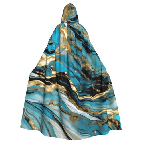 YQxwJL Türkis-Blau-Gold-Marmor-Druck, Karnevals-Umhang, Zauberer-Kapuzenumhang, für Erwachsene, Halloween, Cosplay-Kostüme YQxwJL Türkis-Blau-Gold-Marmor-Druck, Karnevals-Umhang, Zauberer-Kapuzenumhang, für Erwachsene, Halloween, Cosplay-Kostüme von YQxwJL