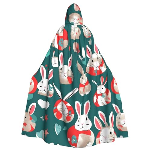YQxwJL Umhang mit Hasen-Motiv, mit Kapuze, Zauberer, für Erwachsene, Halloween, Cosplay-Kostüme von YQxwJL