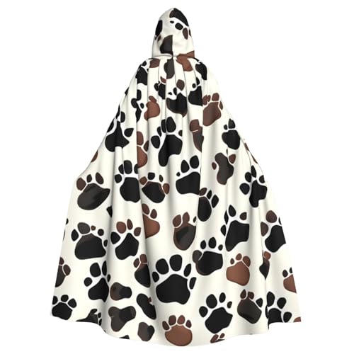 YQxwJL Umhang mit Hundepfotenabdruck, Karnevals-Umhang, Zauberer-Kapuzenumhang, für Erwachsene, Halloween, Cosplay-Kostüme YQxwJL Umhang mit Hundepfotenabdruck, Karnevals-Umhang, Zauberer-Kapuzenumhang, für Erwachsene, Halloween, Cosplay-Kostüme von YQxwJL