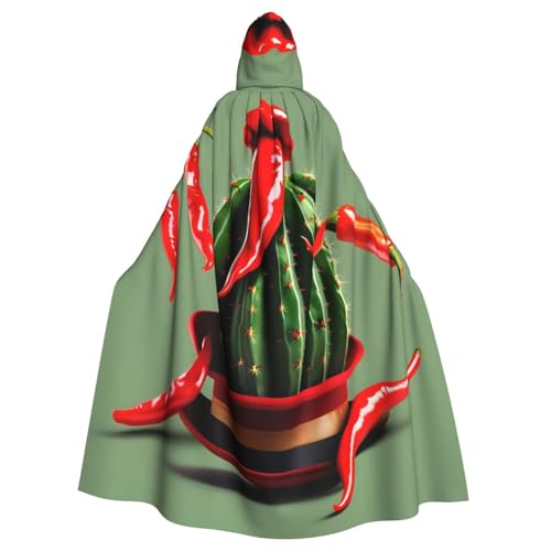 YQxwJL Umhang mit Kaktus-Hut und Chili-Pfeffer-Druck, Wikinger-Kapuzenumhang, mittelalterlich, schwarz, Umhang mit Kapuze, Halloween, Renaissance, Umhang Kostüm YQxwJL Umhang mit Kaktus-Hut und Chili-Pfeffer-Druck, Wikinger-Kapuzenumhang, mittelalterlich, schwarz, Umhang mit Kapuze, Halloween, Renaissance, Umhang Kostüm von YQxwJL