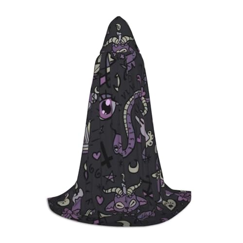 YQxwJL Umhang mit Kapuze, Hexen-Zauberer-Umhang, für Halloween, Cosplay, Party-Kostüm, Violett / Schwarz YQxwJL Umhang mit Kapuze, Hexen-Zauberer-Umhang, für Halloween, Cosplay, Party-Kostüm, Violett / Schwarz von YQxwJL