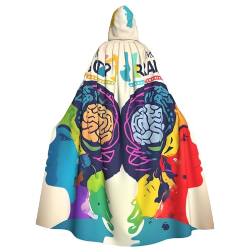 YQxwJL Umhang mit Kapuze für Linke und rechte Gehirnhälfte, für Erwachsene, Halloween, Cosplay-Kostüme von YQxwJL