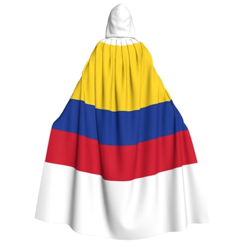 YQxwJL Umhang mit Kapuze in voller Länge, Motiv: Flagge von Kolumbien, Halloween-Umhang, Party-Umhang, Cosplay, Partykostüme für Damen und Herren YQxwJL Umhang mit Kapuze in voller Länge, Motiv: Flagge von Kolumbien, Halloween-Umhang, Party-Umhang, Cosplay, Partykostüme für Damen und Herren von YQxwJL