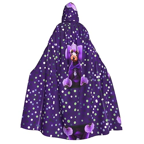YQxwJL Umhang mit Kapuze und Hexenumhang, für Herren, für Halloween, Cosplay-Kostüme, Pudel, Punktemuster, Violett YQxwJL Umhang mit Kapuze und Hexenumhang, für Herren, für Halloween, Cosplay-Kostüme, Pudel, Punktemuster, Violett von YQxwJL