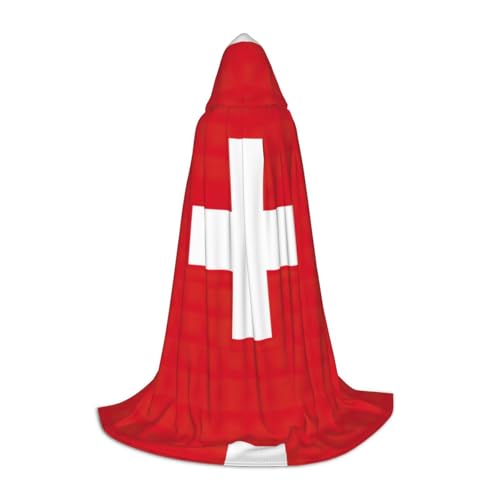 YQxwJL Umhang mit Kapuze und Schweizer Flagge, Hexen-Zauberer-Umhang, für Halloween, Cosplay, Party-Kostüm YQxwJL Umhang mit Kapuze und Schweizer Flagge, Hexen-Zauberer-Umhang, für Halloween, Cosplay, Party-Kostüm von YQxwJL