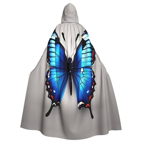YQxwJL Umhang mit Kapuze und Wikinger-Motiv, blauer Schmetterlingsdruck, mittelalterlich, schwarz, mit Kapuze, Halloween, Renaissance, Umhang Kostüm YQxwJL Umhang mit Kapuze und Wikinger-Motiv, blauer Schmetterlingsdruck, mittelalterlich, schwarz, mit Kapuze, Halloween, Renaissance, Umhang Kostüm von YQxwJL