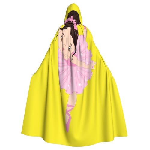 YQxwJL Umhang mit Kapuze und tanzendem Mädchen, Motiv: kleine Ballerina, lang, Uni, mit Kapuze, Halloween, Weihnachten, Kostüme, Party-Umhang YQxwJL Umhang mit Kapuze und tanzendem Mädchen, Motiv: kleine Ballerina, lang, Uni, mit Kapuze, Halloween, Weihnachten, Kostüme, Party-Umhang von YQxwJL