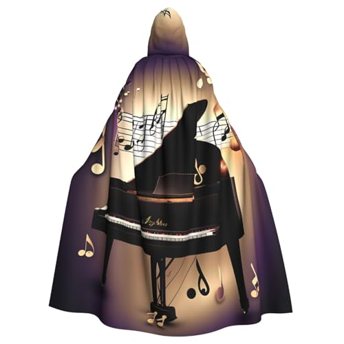 YQxwJL Umhang mit Musiknote, Klavierdruck, Karneval, Zauberer, Kapuzenumhang, für Erwachsene, Halloween, Cosplay-Kostüme YQxwJL Umhang mit Musiknote, Klavierdruck, Karneval, Zauberer, Kapuzenumhang, für Erwachsene, Halloween, Cosplay-Kostüme von YQxwJL