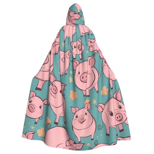 YQxwJL Umhang mit Schwein-Hintergrunddruck, Karneval, Zauberer, Kapuzenumhang, für Erwachsene, Halloween, Cosplay-Kostüme YQxwJL Umhang mit Schwein-Hintergrunddruck, Karneval, Zauberer, Kapuzenumhang, für Erwachsene, Halloween, Cosplay-Kostüme von YQxwJL