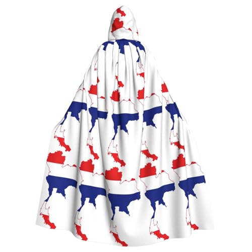 YQxwJL Umhang mit Thailand-Flagge, Kartendruck, Karneval, Zauberer, Kapuzenumhang, für Erwachsene, Halloween, Cosplay-Kostüme von YQxwJL