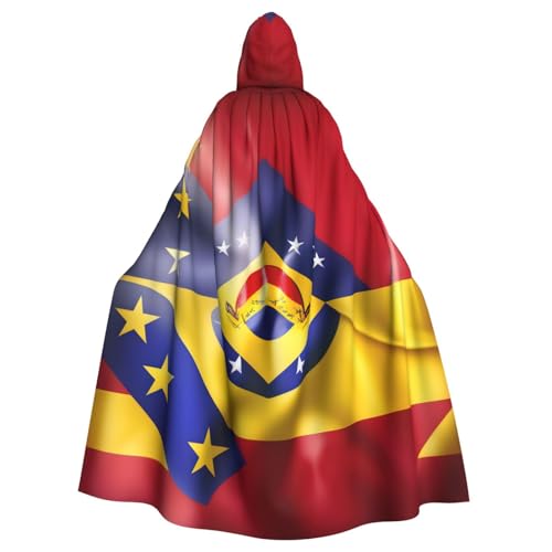 YQxwJL Umhang mit Venezuela-Flagge, bedruckt, Karneval, Zauberer, Kapuzenumhang, für Erwachsene, Halloween, Cosplay-Kostüme von YQxwJL
