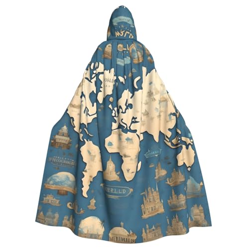 YQxwJL Umhang mit Weltkarten-Druck, für Erwachsene, Halloween, Cosplay-Kostüme YQxwJL Umhang mit Weltkarten-Druck, für Erwachsene, Halloween, Cosplay-Kostüme von YQxwJL