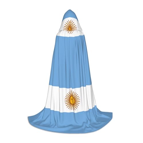 YQxwJL Umhang mit argentinischer Flagge, Uni, mit Kapuze, Hexen-Zauberer-Umhang, für Halloween, Cosplay, Party-Kostüm von YQxwJL