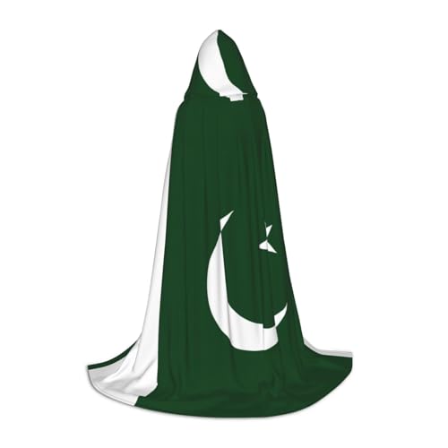 YQxwJL Umhang mit der Flagge von Pakistan, Uni, mit Kapuze, Hexen-Zauberer-Umhang, für Halloween, Cosplay, Party-Kostüm YQxwJL Umhang mit der Flagge von Pakistan, Uni, mit Kapuze, Hexen-Zauberer-Umhang, für Halloween, Cosplay, Party-Kostüm von YQxwJL