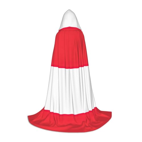 YQxwJL Umhang mit indonesischer Flagge, Uni, mit Kapuze, Hexen-Zauberer-Umhang, für Halloween, Cosplay, Party-Kostüm von YQxwJL