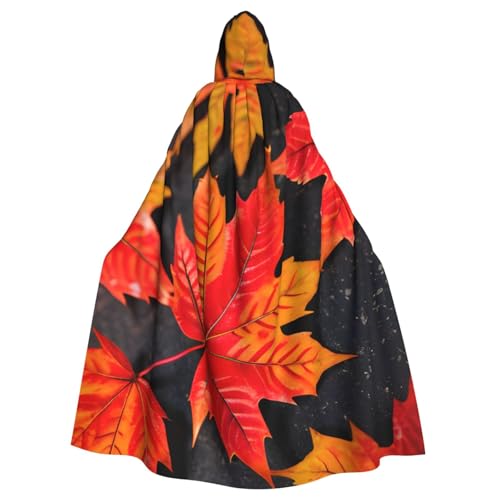 YQxwJL Umhang mit rotem Blättermotiv, für Erwachsene, Halloween, Cosplay-Kostüme YQxwJL Umhang mit rotem Blättermotiv, für Erwachsene, Halloween, Cosplay-Kostüme von YQxwJL