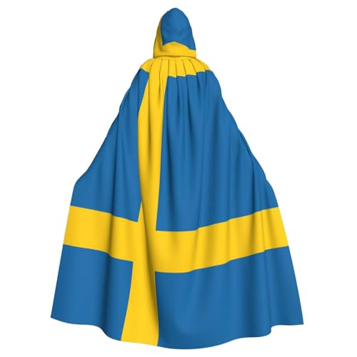 YQxwJL Umhang mit schwedischer Flagge, mit Kapuze, Zauberer, für Erwachsene, Halloween, Cosplay-Kostüme YQxwJL Umhang mit schwedischer Flagge, mit Kapuze, Zauberer, für Erwachsene, Halloween, Cosplay-Kostüme von YQxwJL