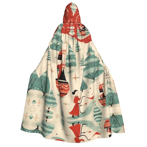 YQxwJL Uni Erwachsene Cape Hoodie, Hexenumhang, Horrorumhang für Männer, Halloween Cosplay von YQxwJL