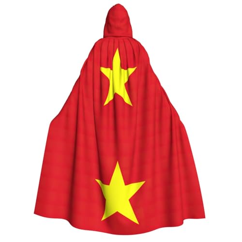 YQxwJL Uni Erwachsene Vietnamesische Flagge Druck Hexen Umhang Horror Cape für Männer Halloween Cosplay von YQxwJL