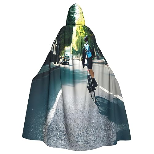 YQxwJL Uni Kapuzenmantel mit Auto- und Fahrraddruck, Hexen-Vampir-Zauberer-Robe für Halloween, Cosplay-Kostüme von YQxwJL