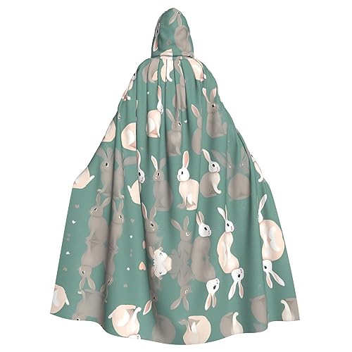 YQxwJL Uni-Kapuzenmantel mit Kaninchen-Hintergrund, Hexen-Vampir-Zauberer-Robe für Halloween, Cosplay-Kostüme YQxwJL Uni-Kapuzenmantel mit Kaninchen-Hintergrund, Hexen-Vampir-Zauberer-Robe für Halloween, Cosplay-Kostüme von YQxwJL