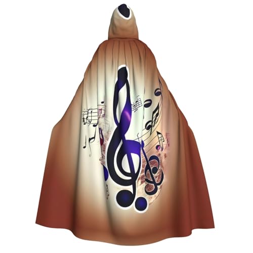 YQxwJL Violetter Kapuzenumhang mit Musiknoten-Druck, volle Länge, Halloween-Umhang, Party-Umhang, Cosplay, Party-Kostüme für Damen und Herren YQxwJL Violetter Kapuzenumhang mit Musiknoten-Druck, volle Länge, Halloween-Umhang, Party-Umhang, Cosplay, Party-Kostüme für Damen und Herren von YQxwJL