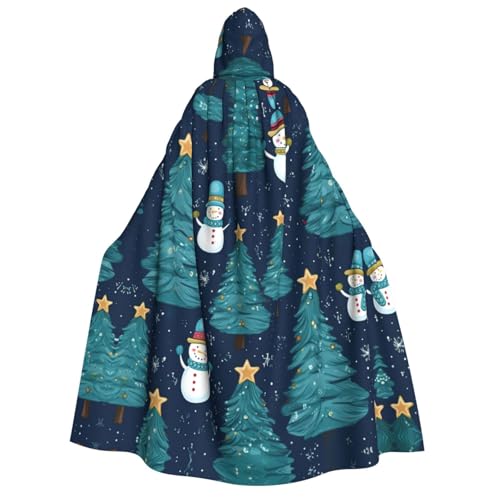 YQxwJL Weihnachtlicher Schneemann-Druck, Kapuzenumhang, volle Länge, Halloween-Umhang, Party-Umhang, Cosplay, Party, Kostüme für Damen und Herren YQxwJL Weihnachtlicher Schneemann-Druck, Kapuzenumhang, volle Länge, Halloween-Umhang, Party-Umhang, Cosplay, Party, Kostüme für Damen und Herren von YQxwJL
