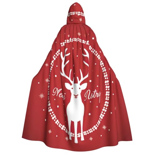 YQxwJL Weihnachts-Hirsch-Kapuzenumhang in voller Länge für Halloween, Party, Cosplay, Kostüme für Männer und Frauen von YQxwJL